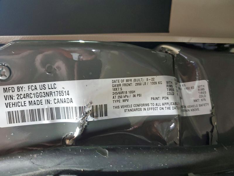 Aukcja sprzedaży 2022 Chrysler Pacifica, vin: 2C4RC1GG3NR176514, numer aukcji: 49651796
