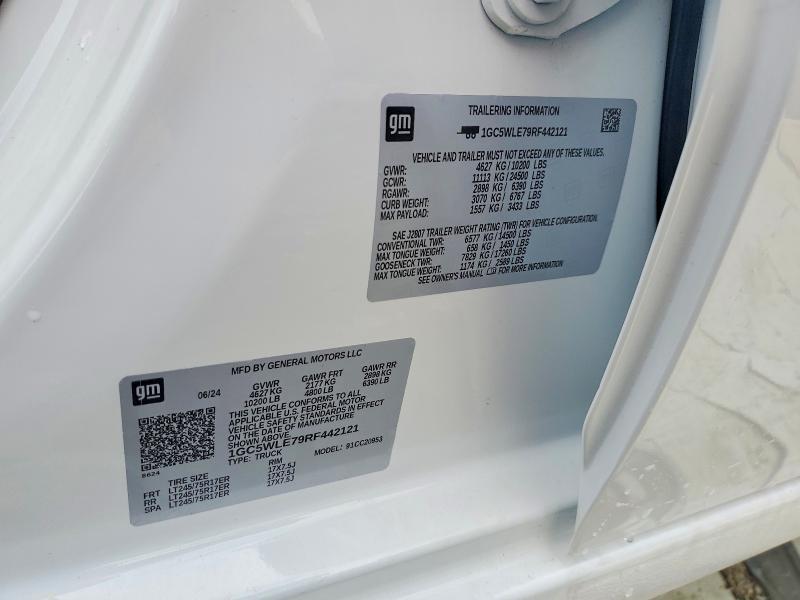 Продажа на аукционе авто 2024 Chevrolet Silverado, vin: 1GC5WLE79RF442121, номер лота: 48616226