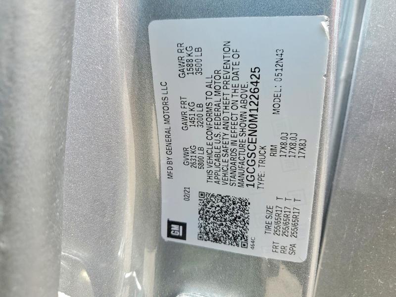 50903606 :رقم المزاد ، 1GCGSCEN0M1226425 vin ، 2021 Chevrolet Colorado مزاد بيع