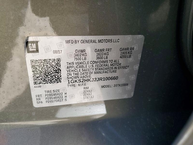Продажа на аукционе авто 2018 Gmc Yukon Xl, vin: 1GKS2HKJ2JR100660, номер лота: 49476216