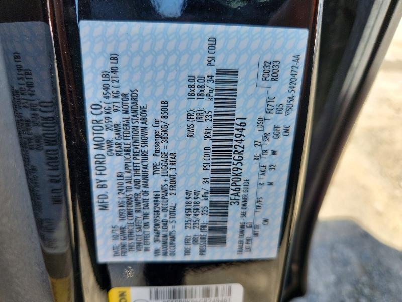 Продаж на аукціоні авто 2016 Ford Fusion, vin: 3FA6P0K95GR249461, номер лоту: 49648526