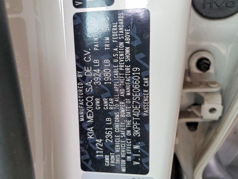 Продажа на аукционе авто 2025 Kia K4, vin: 3KPFT4DE7SE066019, номер лота: 51325066