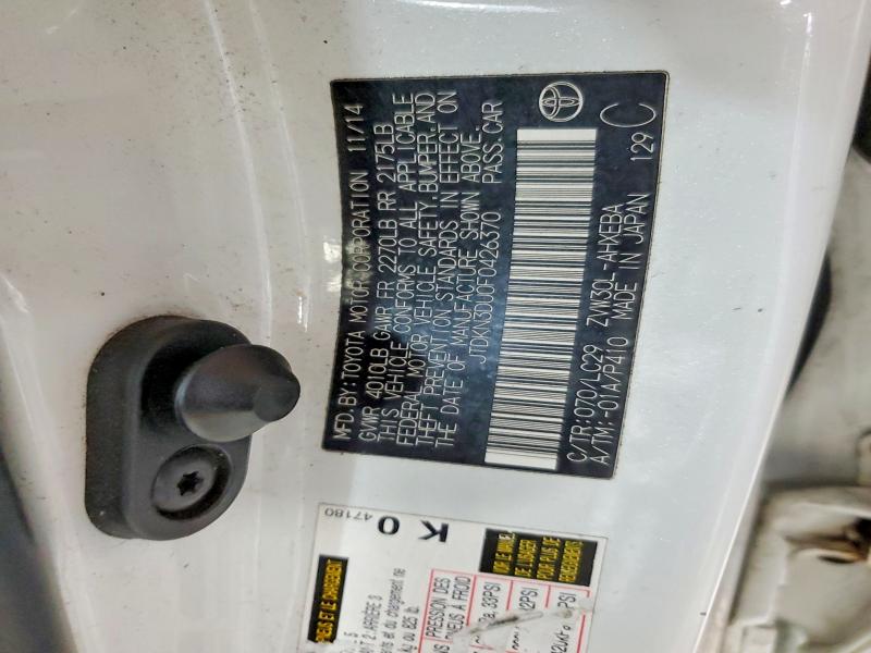 Aukcja sprzedaży 2015 Toyota Prius, vin: JTDKN3DU0F0426370, numer aukcji: 51356606