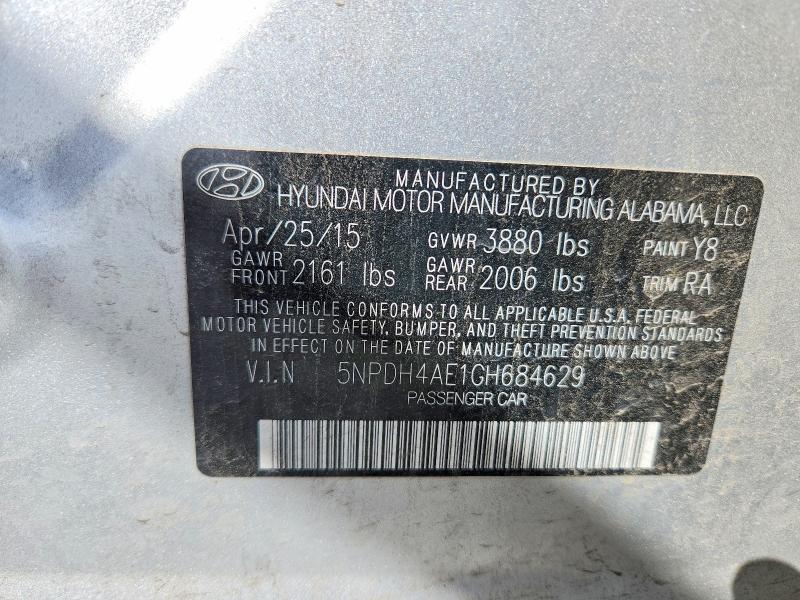 2016 Hyundai Accent Gls Manual მანქანა იყიდება აუქციონზე, vin: 5NPDH4AE1GH684629, აუქციონის ნომერი: 49753406