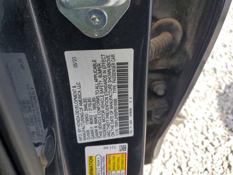 48995426 :رقم المزاد ، 19XFL2H55PE016998 vin ، 2023 Honda Civic مزاد بيع