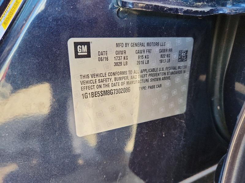 Продажа на аукционе авто 2016 Chevrolet Cruze, vin: 1G1BE5SM8G7302086, номер лота: 50273516