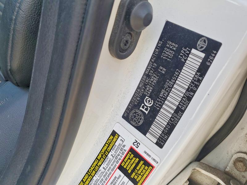 49676856 :رقم المزاد ، 4T1J11AK2LU865262 vin ، 2020 Toyota Camry مزاد بيع