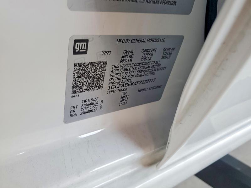 50986596 :رقم المزاد ، 1GCPABEK4PZ223777 vin ، 2023 Chevrolet Silverado مزاد بيع