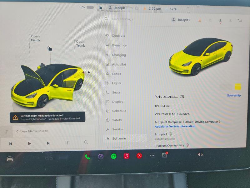 50340606 :رقم المزاد ، 5YJ3E1EAXPF473325 vin ، 2023 Tesla Model 3 مزاد بيع