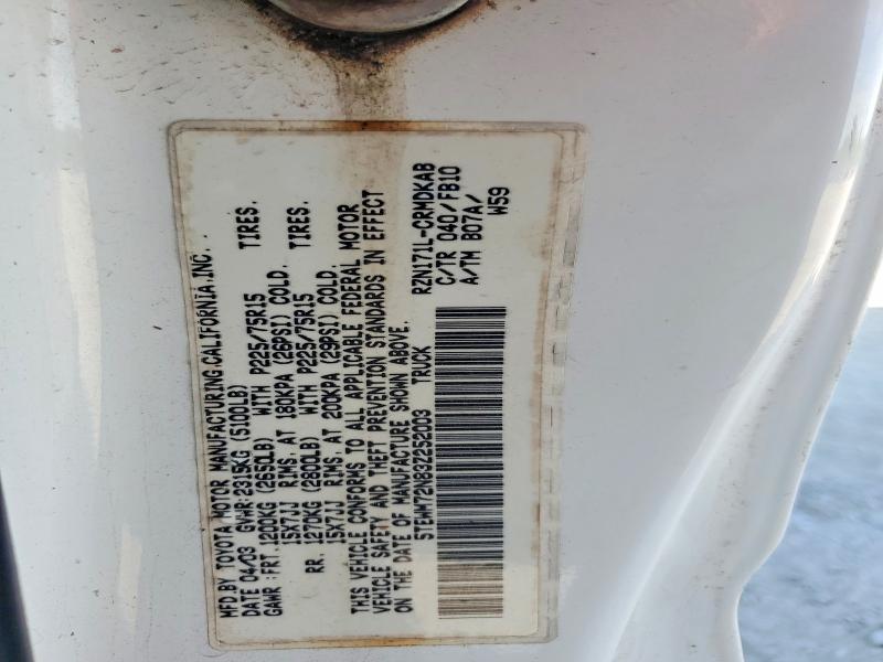 2003 Toyota Tacoma მანქანა იყიდება აუქციონზე, vin: 5TEWM72N83Z252003, აუქციონის ნომერი: 49814076