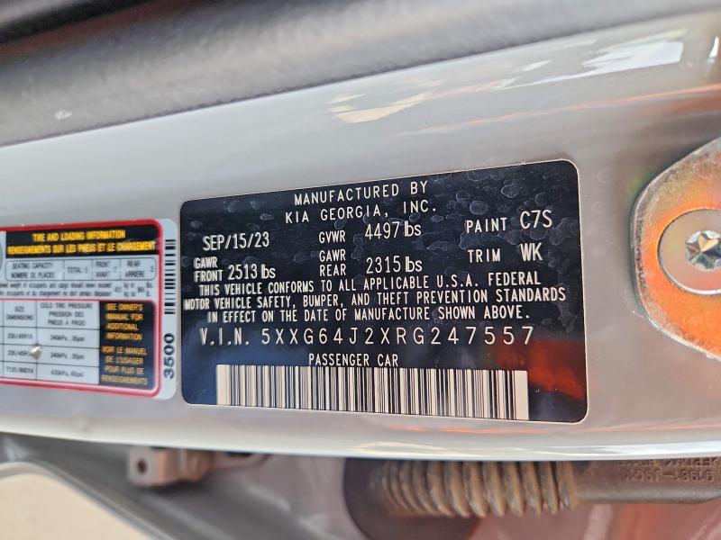 50824256 :رقم المزاد ، 5XXG64J2XRG247557 vin ، 2024 Kia K5 مزاد بيع
