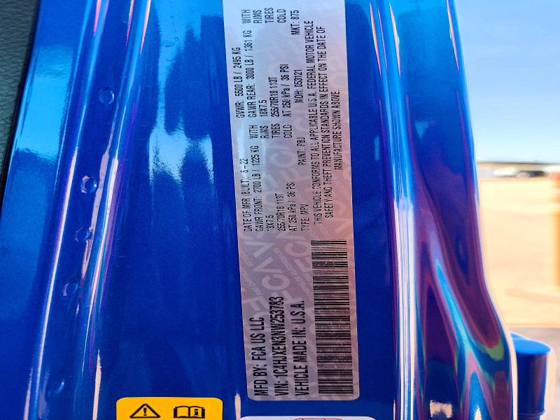 Продажа на аукционе авто 2022 Jeep Wrangler Unlimited, vin: 1C4HJXEN3NW253783, номер лота: 51489566