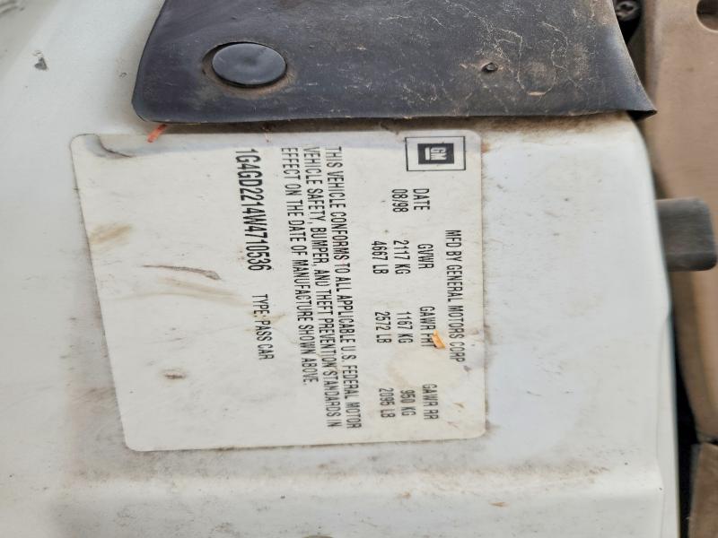 Aukcja sprzedaży 1998 Buick Riviera, vin: 1G4GD2214W4710536, numer aukcji: 48413576