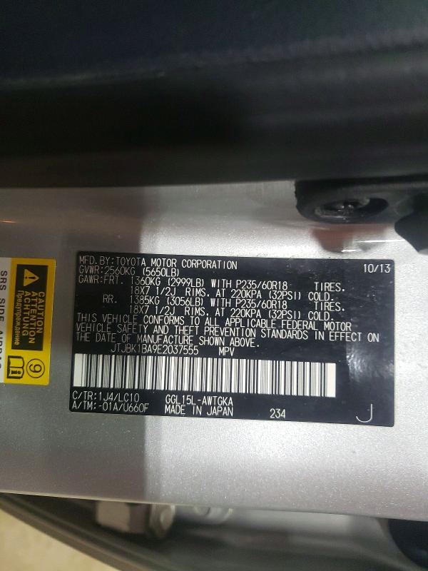 Продажа на аукционе авто 2014 Lexus Rx 350, vin: JTJBK1BA9E2037555, номер лота: 48588826