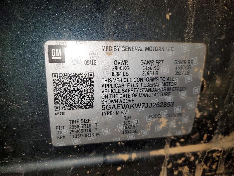 Aukcja sprzedaży 2018 Buick Enclave, vin: 5GAEVAKW7JJ262853, numer aukcji: 47010876