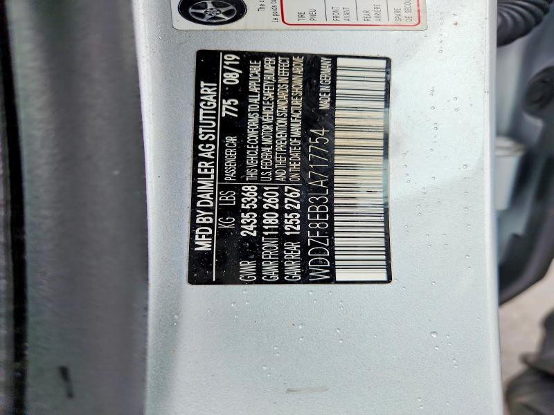 Aukcja sprzedaży 2020 Mercedes-benz E, vin: WDDZF8EB3LA717754, numer aukcji: 50633486