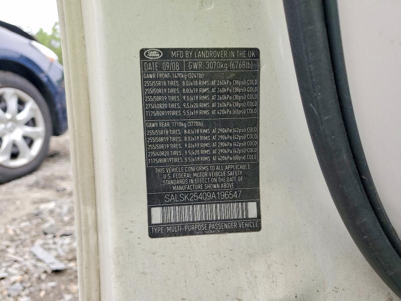 Продажа на аукционе авто 2009 Land Rover Range Rover Sport, vin: SALSK25409A196547, номер лота: 51869126