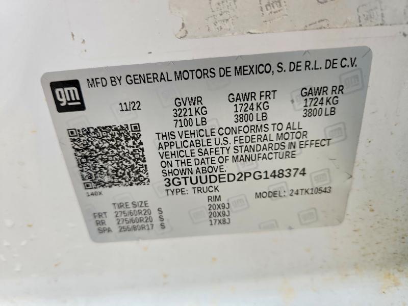 Продажа на аукционе авто 2023 Gmc Sierra, vin: 3GTUUDED2PG148374, номер лота: 50575806