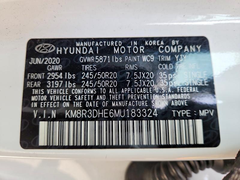 Продаж на аукціоні авто 2021 Hyundai Palisade, vin: KM8R3DHE6MU183324, номер лоту: 51784106
