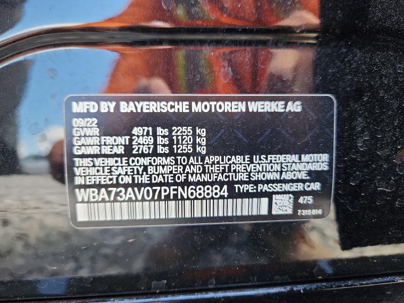 Продажа на аукционе авто 2023 Bmw 430xi, vin: WBA73AV07PFN68884, номер лота: 49655256
