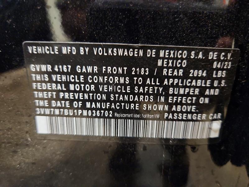 Aukcja sprzedaży 2023 Volkswagen Jetta, vin: 3VW7M7BU1PM036702, numer aukcji: 50528506