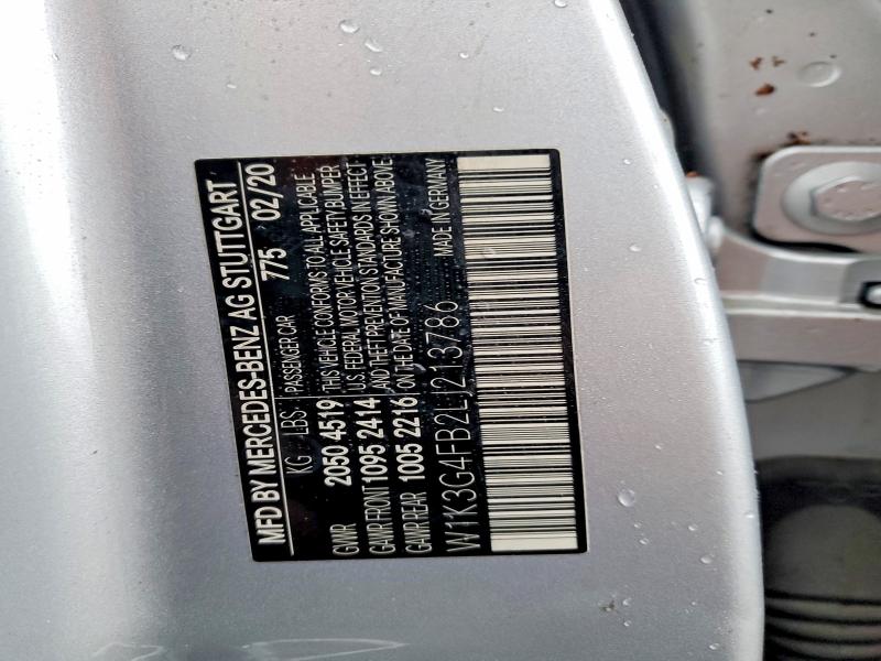 Продажа на аукционе авто 2020 Mercedes-benz A, vin: W1K3G4FB2LJ213786, номер лота: 48282516