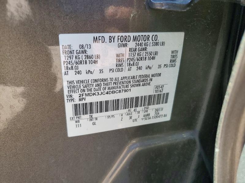 Продажа на аукционе авто 2013 Ford Edge, vin: 2FMDK3JC4DBC87901, номер лота: 51993676
