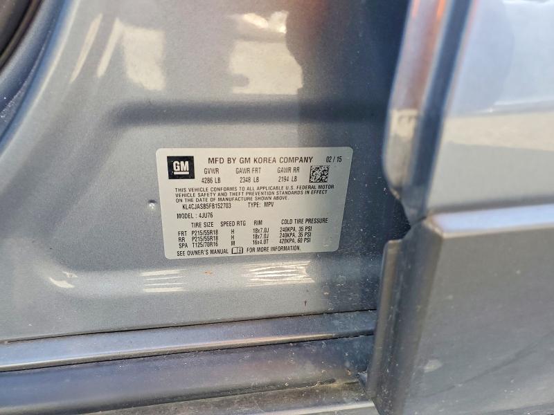 Продажа на аукционе авто 2015 Buick Encore, vin: KL4CJASB5FB152703, номер лота: 49096516