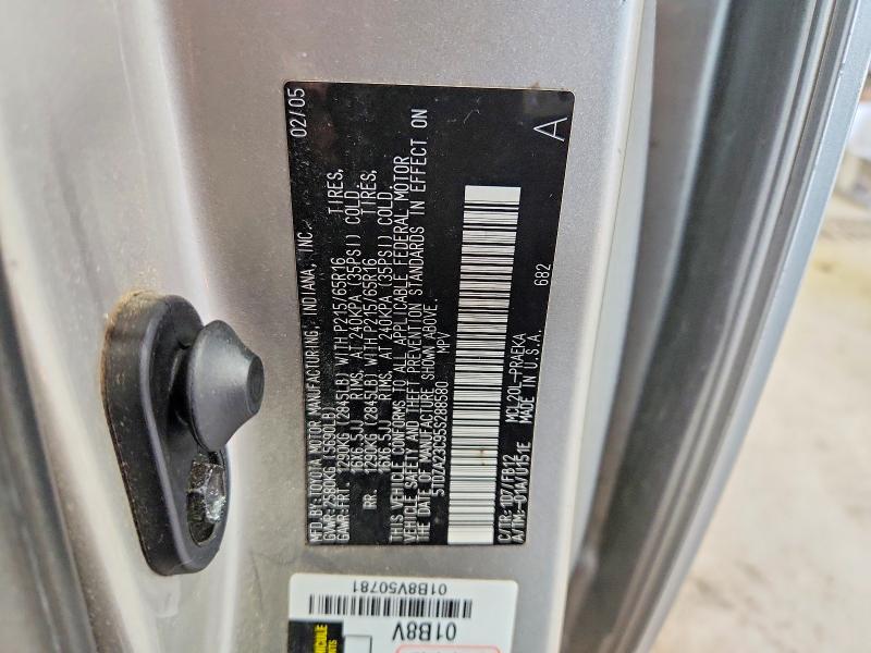 Aukcja sprzedaży 2005 Toyota Sienna, vin: 5TDZA23C95S288580, numer aukcji: 52035646