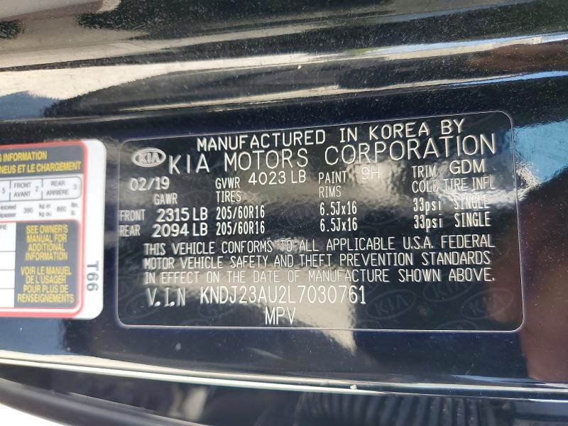 49454626 :رقم المزاد ، KNDJ23AU2L7030761 vin ، 2020 Kia Soul مزاد بيع