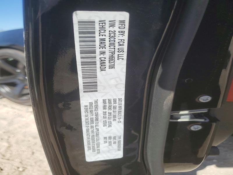 50754506 :رقم المزاد ، 2C3CDXCT7PH663706 vin ، 2023 Dodge Charger مزاد بيع