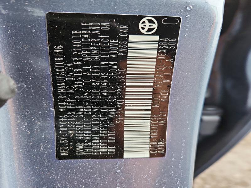 50709846 :رقم المزاد ، 5YFS4MCE3RP205830 vin ، 2024 Toyota Corolla مزاد بيع