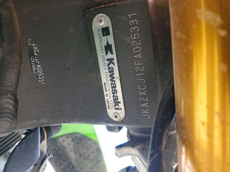 2015 Kawasaki Zx1000 მანქანა იყიდება აუქციონზე, vin: JKAZXCJ12FA025331, აუქციონის ნომერი: 51323586