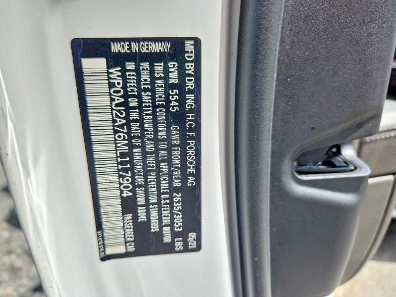 51336016 :رقم المزاد ، WP0AJ2A76ML117904 vin ، 2021 Porsche Panamera مزاد بيع