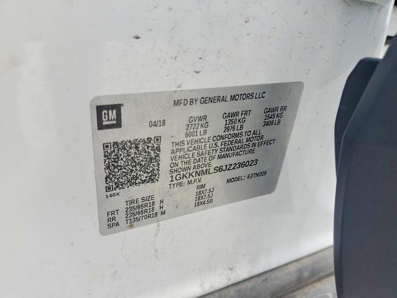Продажа на аукционе авто 2018 Gmc Acadia, vin: 1GKKNMLS6JZ236023, номер лота: 50061276