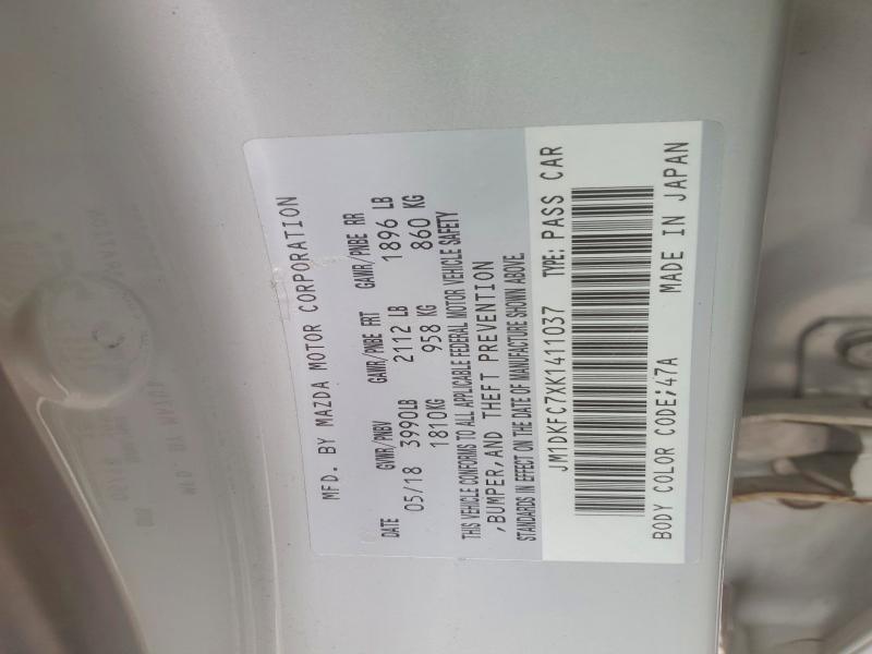 49130486 :رقم المزاد ، JM1DKFC7XK1411037 vin ، 2019 Mazda Cx-3 مزاد بيع