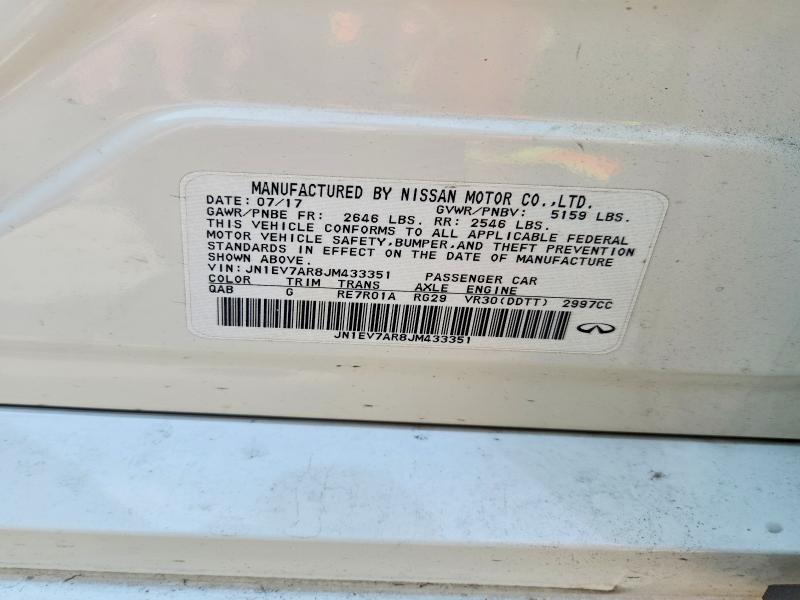 Aukcja sprzedaży 2018 Infiniti Q50, vin: JN1EV7AR8JM433351, numer aukcji: 47924126