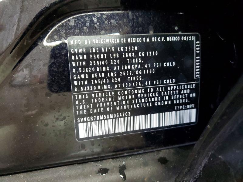 49928456 :رقم المزاد ، 3VVGR7RM5SM064703 vin ، 2025 Volkswagen Tiguan مزاد بيع