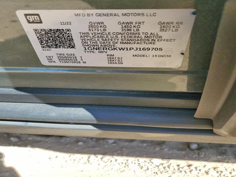 49912966 :رقم المزاد ، 1GNERGKW1PJ169705 vin ، 2023 Chevrolet Traverse مزاد بيع