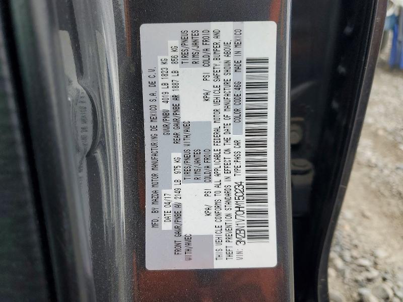49569566 :رقم المزاد ، 3MZBN1V70HM150234 vin ، 2017 Mazda 3 مزاد بيع