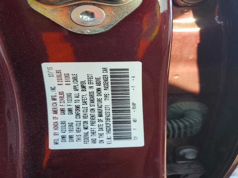 Aukcja sprzedaży 2015 Honda Accord, vin: 1HGCR2F36FA251271, numer aukcji: 51320456