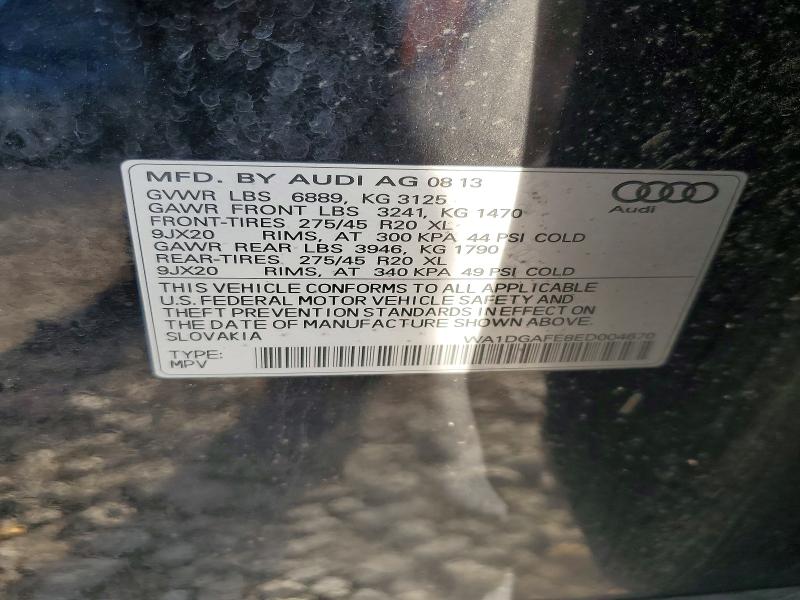 Aukcja sprzedaży 2014 Audi Q7, vin: WA1DGAFE8ED004670, numer aukcji: 49427136
