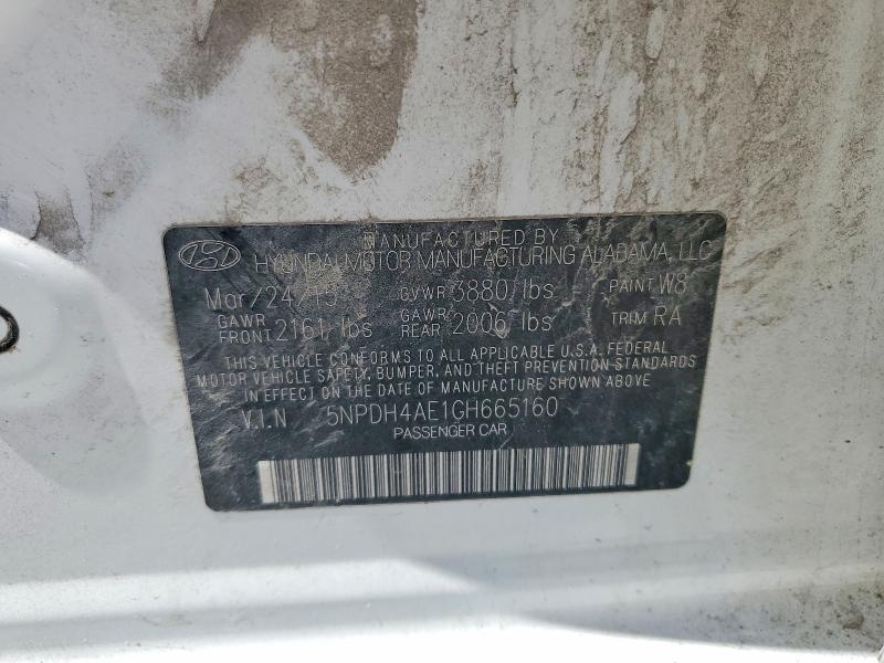 51722526 :رقم المزاد ، 5NPDH4AE1GH665160 vin ، 2016 Hyundai Elantra مزاد بيع