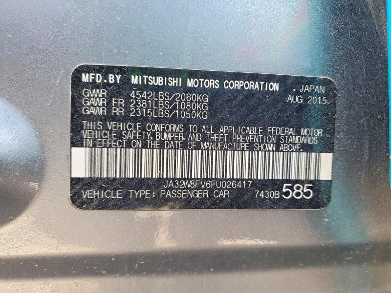 Продаж на аукціоні авто 2015 Mitsubishi Lancer, vin: JA32W8FV6FU026417, номер лоту: 48893976