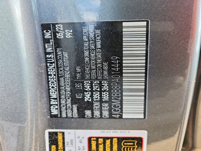 Aukcja sprzedaży 2023 Mercedes-benz Eqe Suv, vin: 4JGGM2BB8PA014449, numer aukcji: 49421596