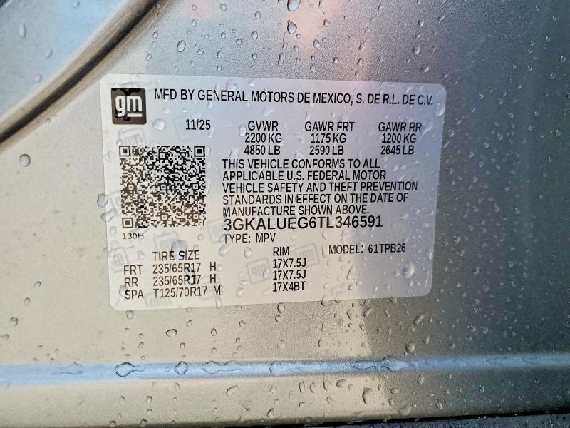 2026 Gmc Terrain მანქანა იყიდება აუქციონზე, vin: 3GKALUEG6TL346591, აუქციონის ნომერი: 51519166