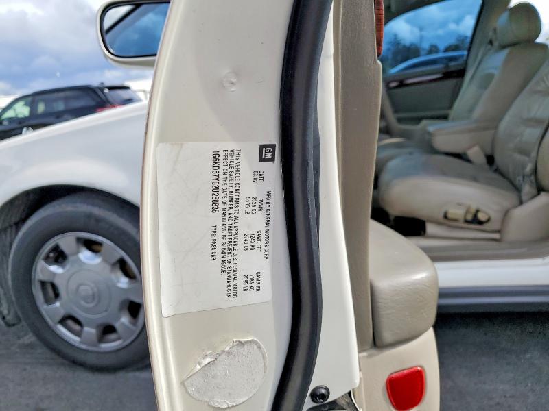 2002 Cadillac Deville მანქანა იყიდება აუქციონზე, vin: 1G6KD57Y02U260838, აუქციონის ნომერი: 50958796