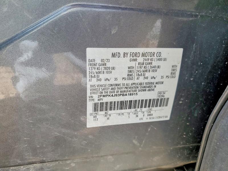 Aukcja sprzedaży 2023 Ford Edge, vin: 2FMPK4J93PBA18915, numer aukcji: 51496376