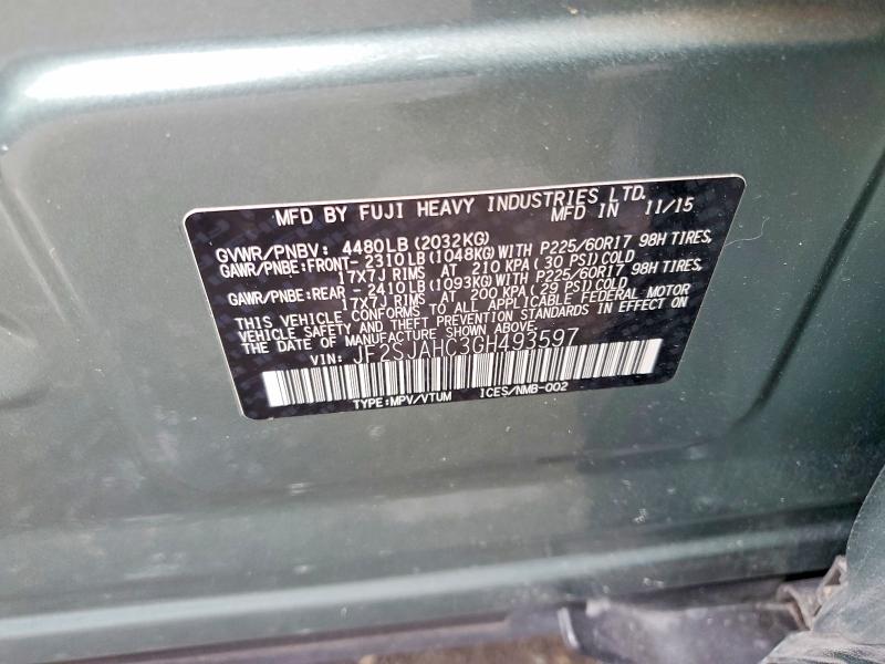 Продажа на аукционе авто 2016 Subaru Forester, vin: JF2SJAHC3GH493597, номер лота: 48450566