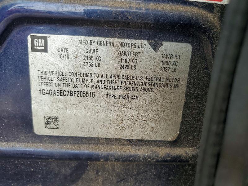 Продаж на аукціоні авто 2011 Buick Lacrosse, vin: 1G4GA5EC7BF205516, номер лоту: 49409326